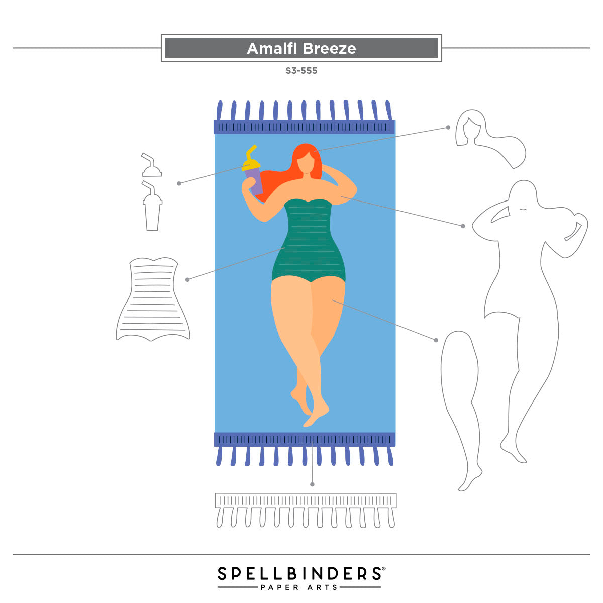 Amalfi Breeze Etched Dies