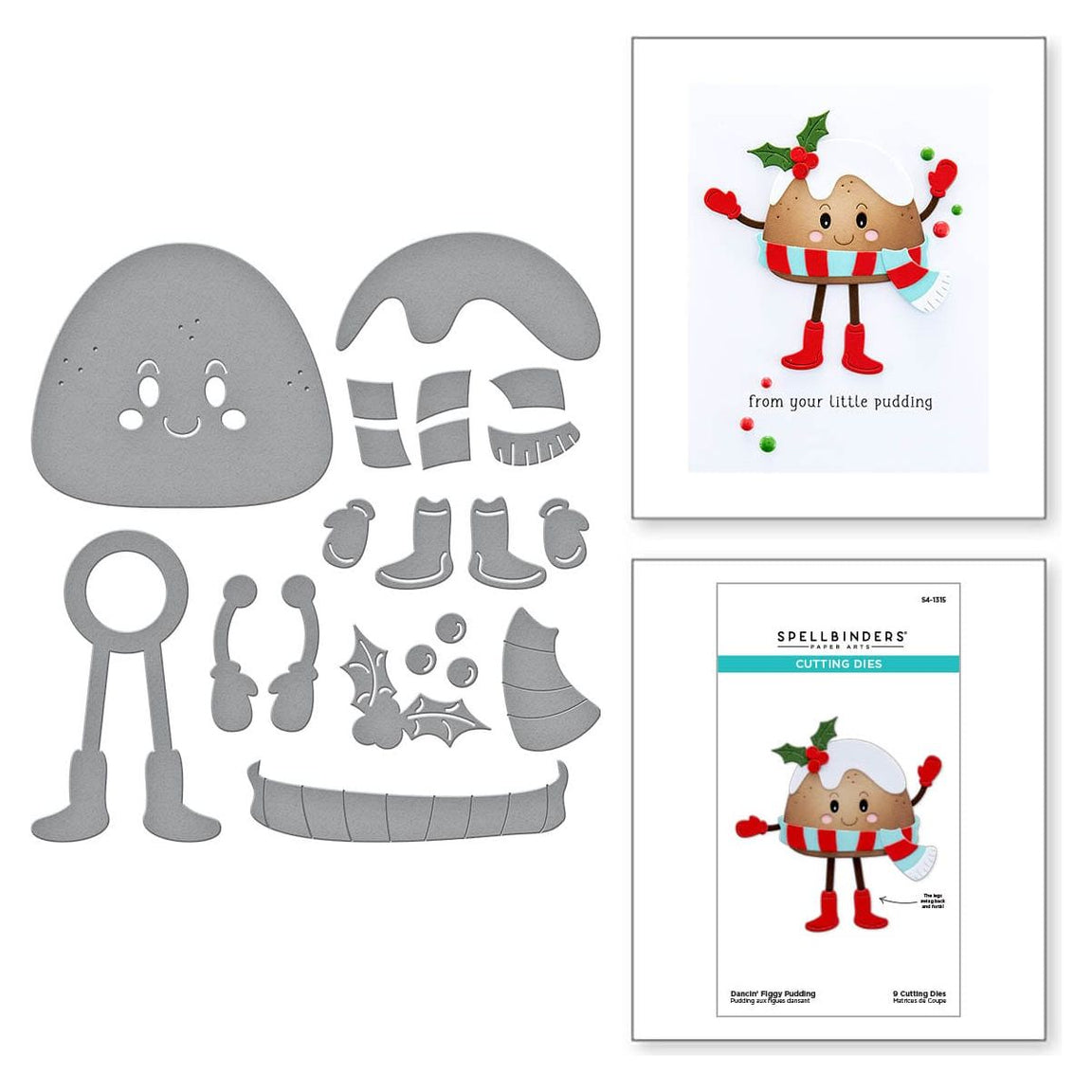 Spellbinders Dancin' Figgy Pudding die set Spellbinders Dancin' Figgy Pudding die set