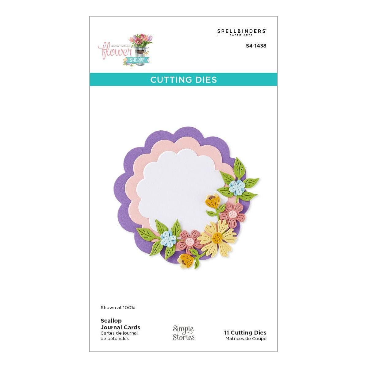 Scallop Journal Cards Etched Dies with Simple Stories