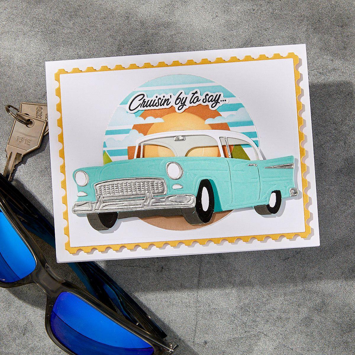 old car cards with monsters Classic Car Etched Dies from the Classic Road Legends Collection by Mindy  Eggen | Spellbinders