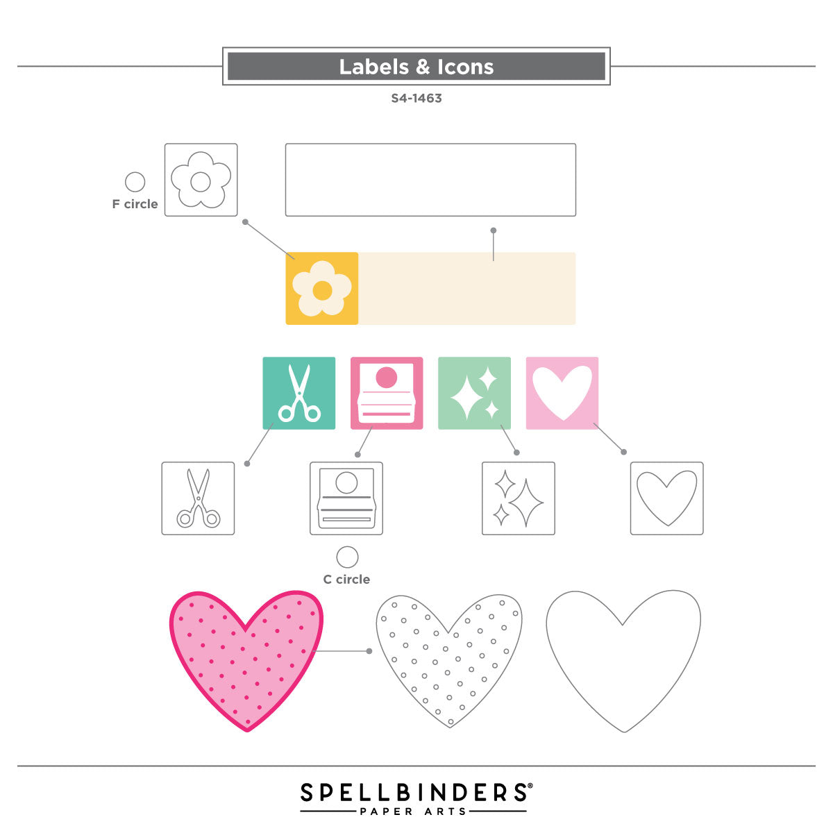 Labels & Icons Etched Dies from the Crafty Babe Collection with Simple Stories