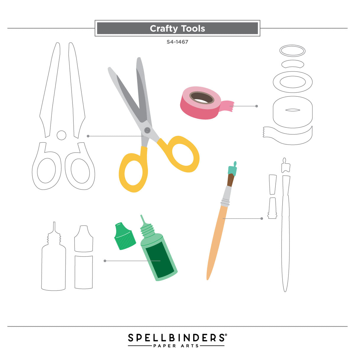 Crafty Tools Etched Dies from the Crafty Babe Collection with Simple Stories