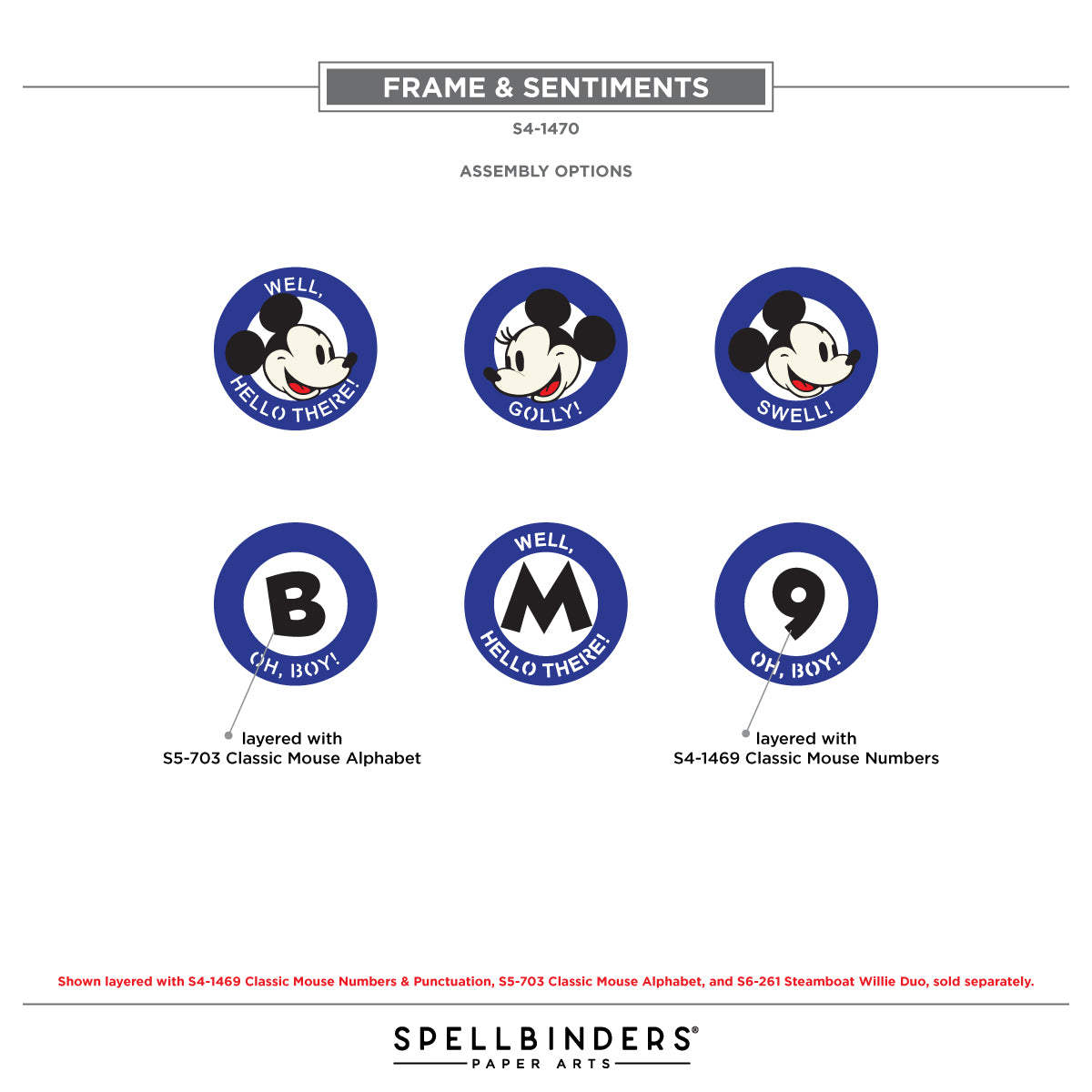 Say Cheese Classic Mouse Character Die Bundle