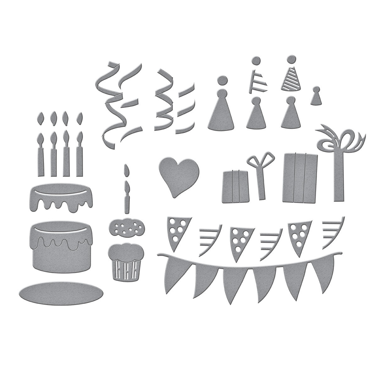 Classic Pooh Birthday Accessories Etched Dies by Simple Stories