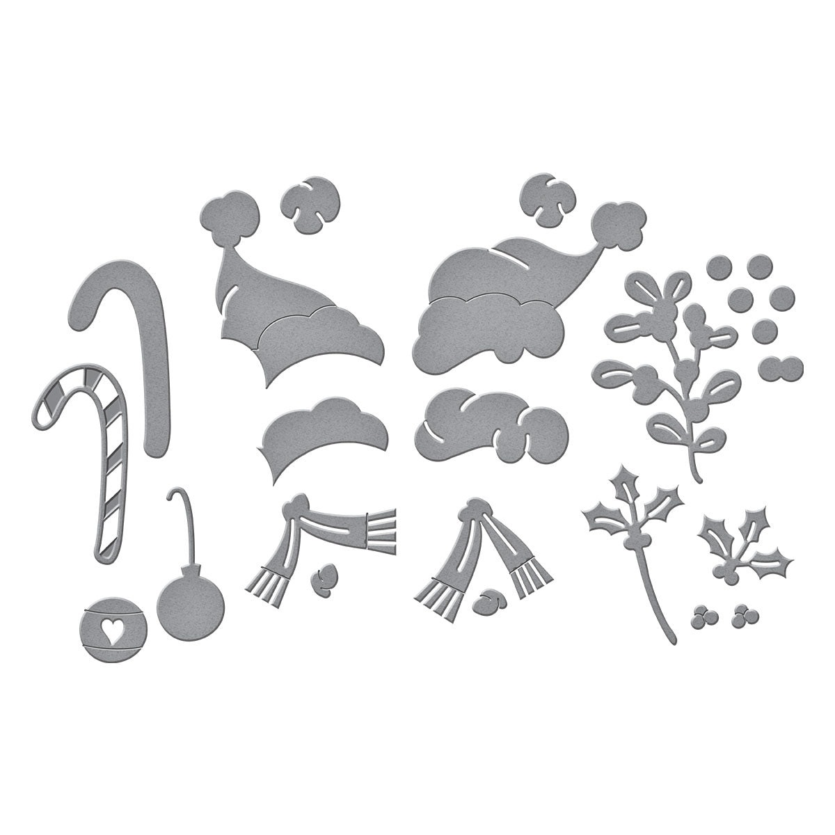 Classic Mouse Christmas Embellishments Etched Dies