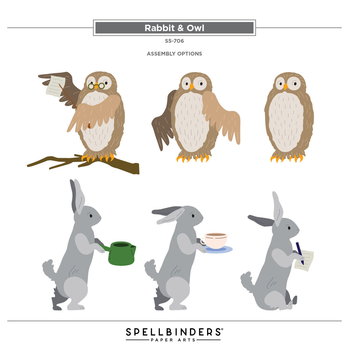 Rabbit & Owl Etched Dies by Simple Stories