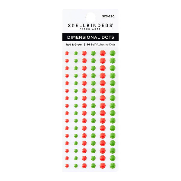 Spellbinders Dimensional Enamel Dots-Red & Green