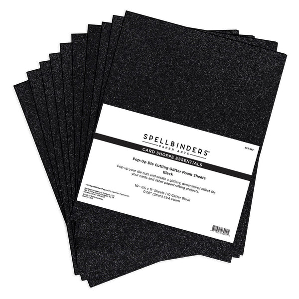 Spellbinders Card Shoppe Essentials Foam Squares Mix, Black, 1mm