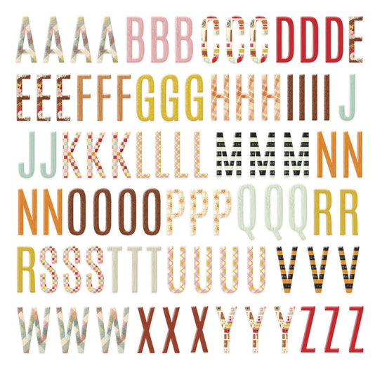 AUTUMN ARCHIVES CHIPBOARD ALPHABET STICKERS AUTUMN ARCHIVES CHIPBOARD ALPHABET STICKERS