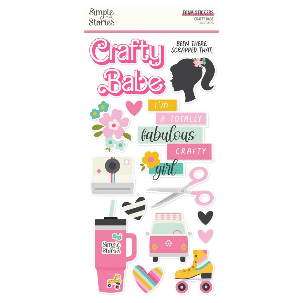Simple Stories Crafty Babe Foam Stickers