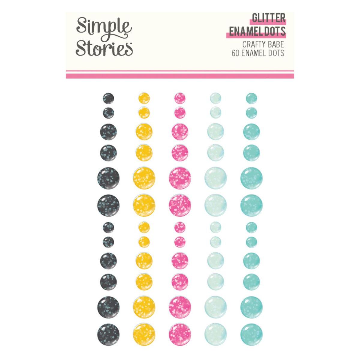 Simple Stories Crafty Babe Glitter Enamel Dots