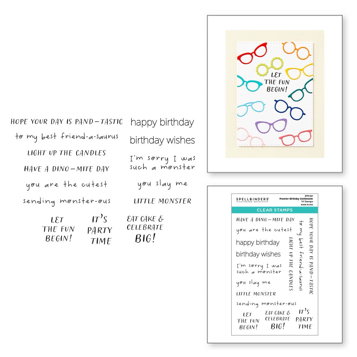 Spellbinders Awesome Birthday Clear Stamp Set from The Birthday  Celebrations Collection