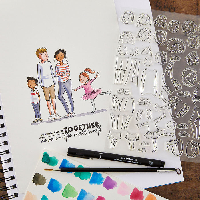 Illustrated Boys & Girls Clear Stamp Set by Josh Griffiths Studio