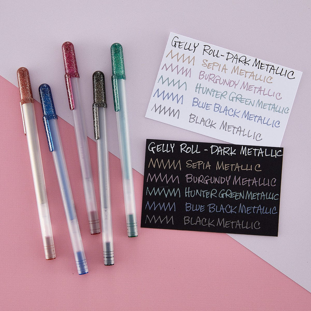 Sakura Gelly Roll Pens Dark Metallic, 5pk (Sepia, Burgundy, Hunter