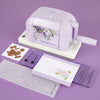 Exclusive Platinum Scout Lilac Shimmer 2024 Die Cutting and Embossing Machine - 3.5" Platform with cutting plates, base, die, & Embossing folder