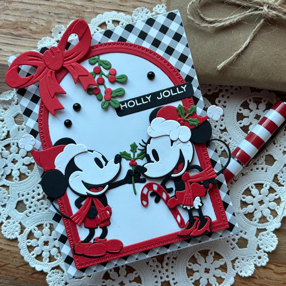 Classic Mouse Christmas Embellishments Etched Dies
