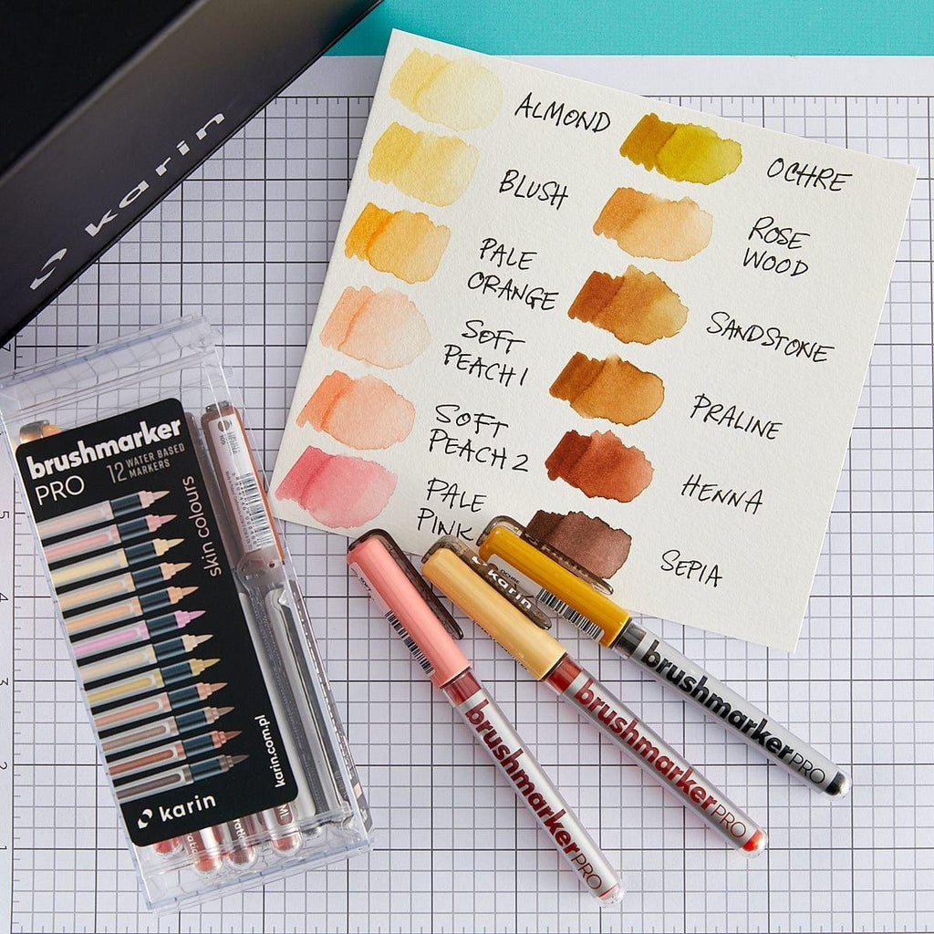 Mini Box - Set Pennarelli Karin Brushmarker PRO 26 colori + 1 blender Mini Box - Set Pennarelli Karin Brushmarker PRO 26 colori + 1 blender