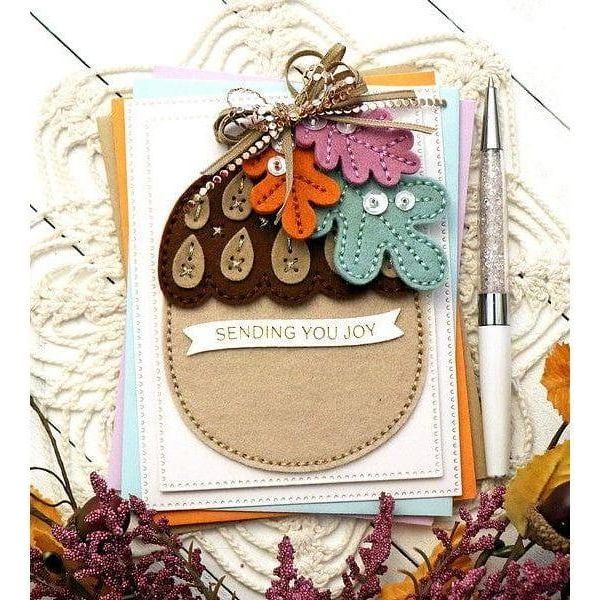 Felt Autumn Acorn House Etched Dies by Nichol Spohr