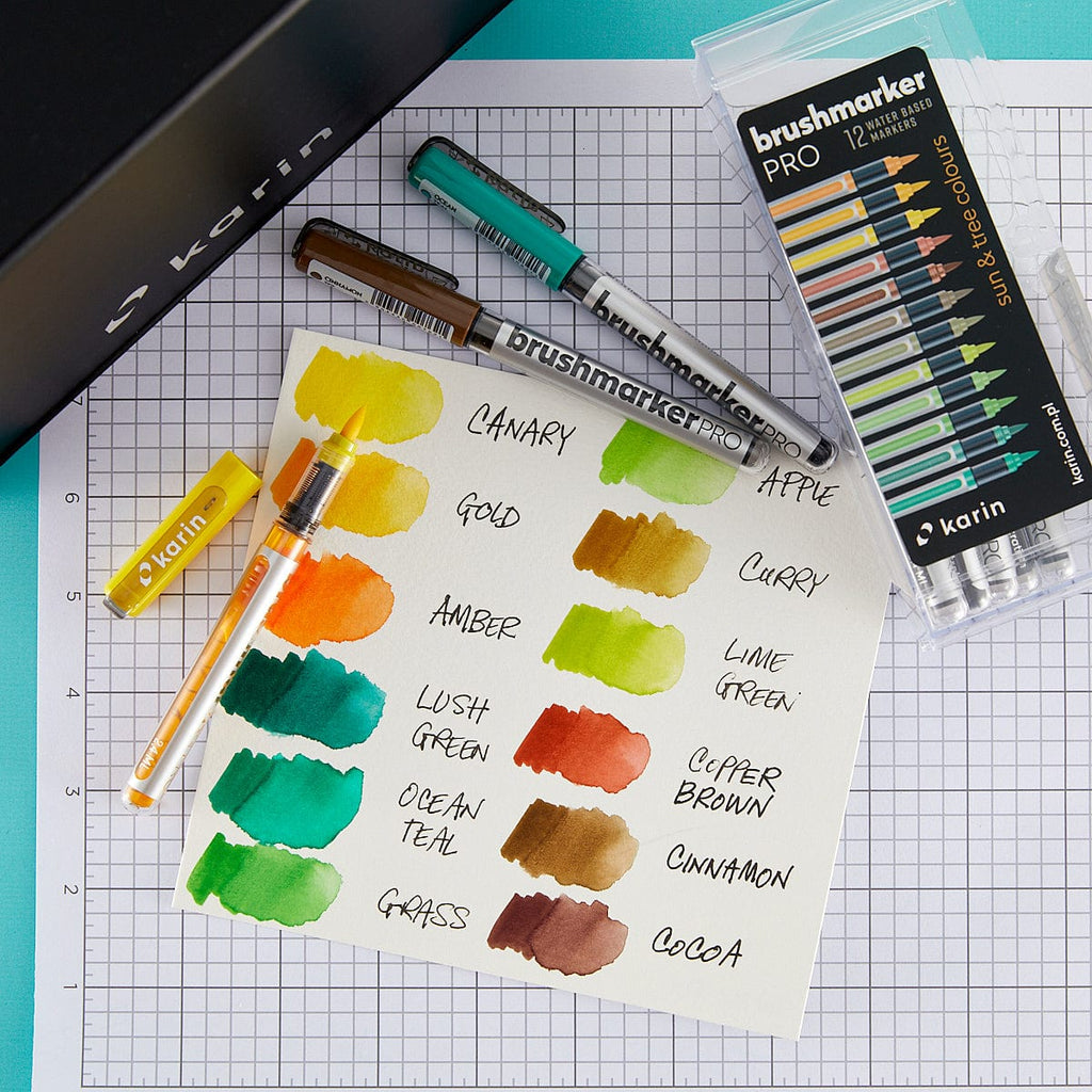 KARIN Megabox Brush Marker Pro Water-Based Brush Pen Suitable for Painting,  Drawing and Handlettering Multi-Coloured KAR27C7 Assorted