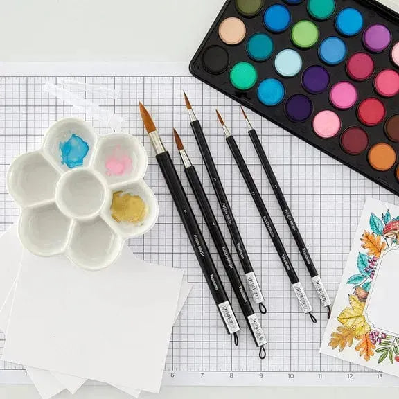 Yasutomo Fusion Brushes with watercolors