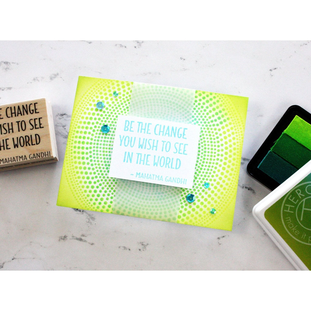 AF329 Ombré Neon Chartreuse to Blue - Hero Arts