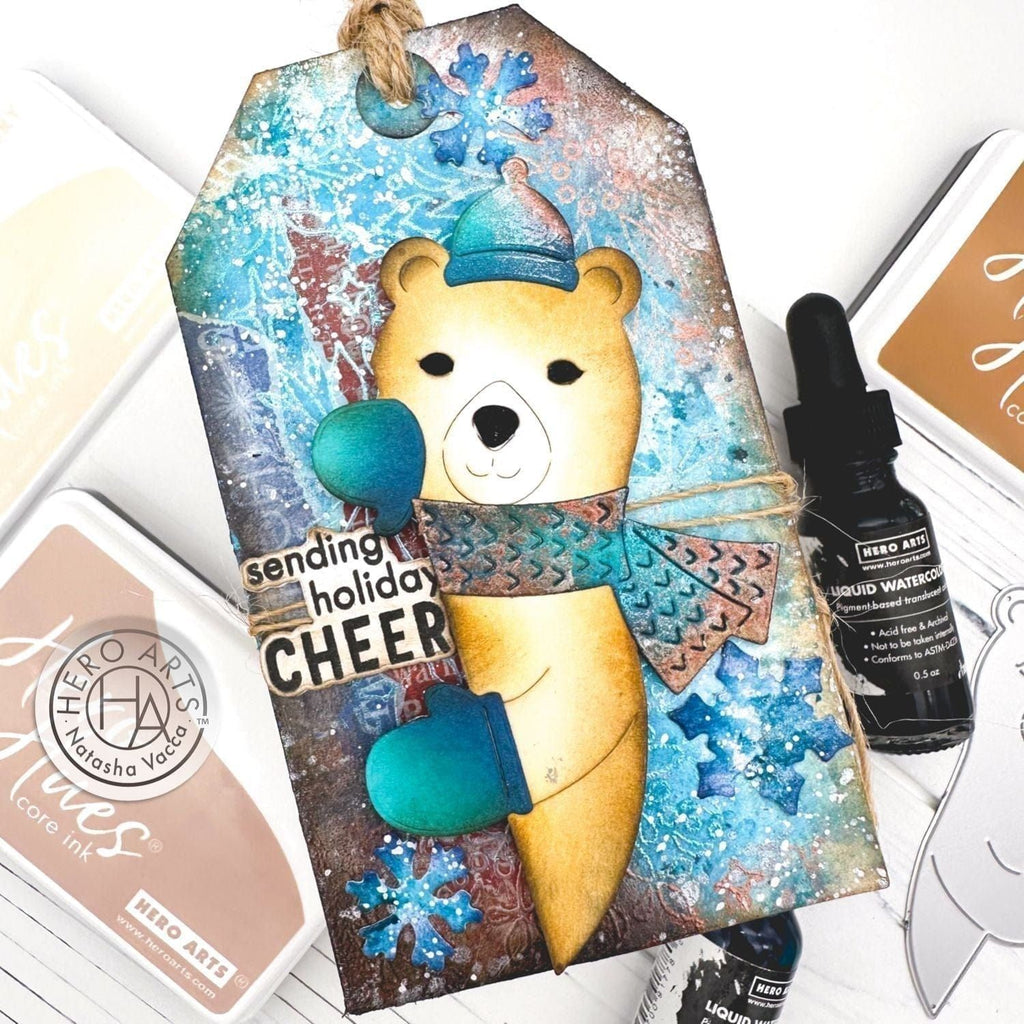 DF211 Peeking Winter Bear Fancy Die (C) - Hero Arts