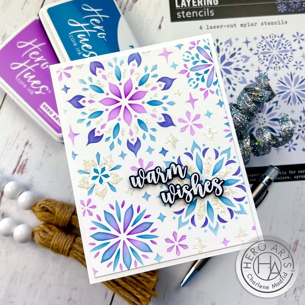 SA285 Color Layering Snowflake Stencils - Hero Arts