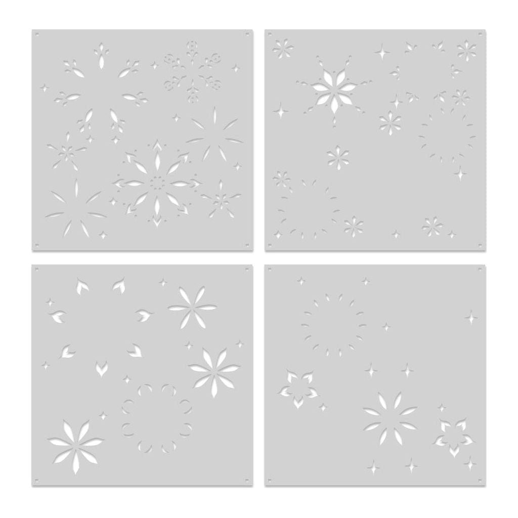 SA285 Color Layering Snowflake Stencils - Hero Arts