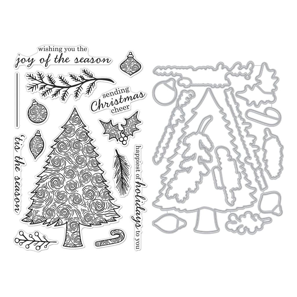 SB409 Swirly Christmas Tree Bundle (D) - Hero Arts