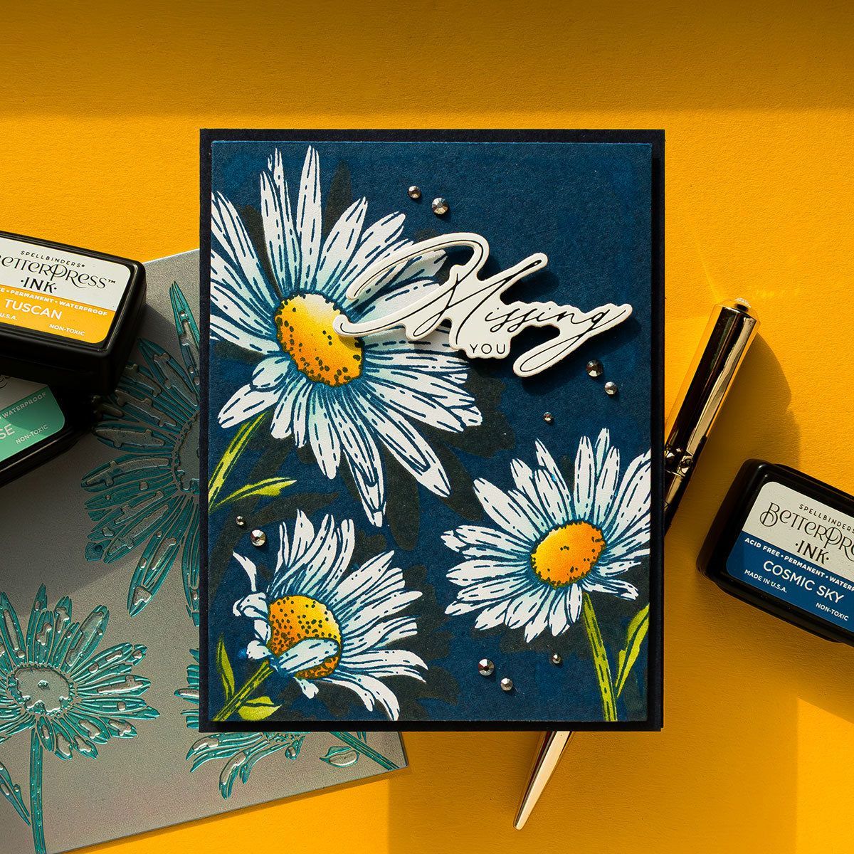 Daisy Trio Press Plates from the Yana's Daisies Collection by Yana