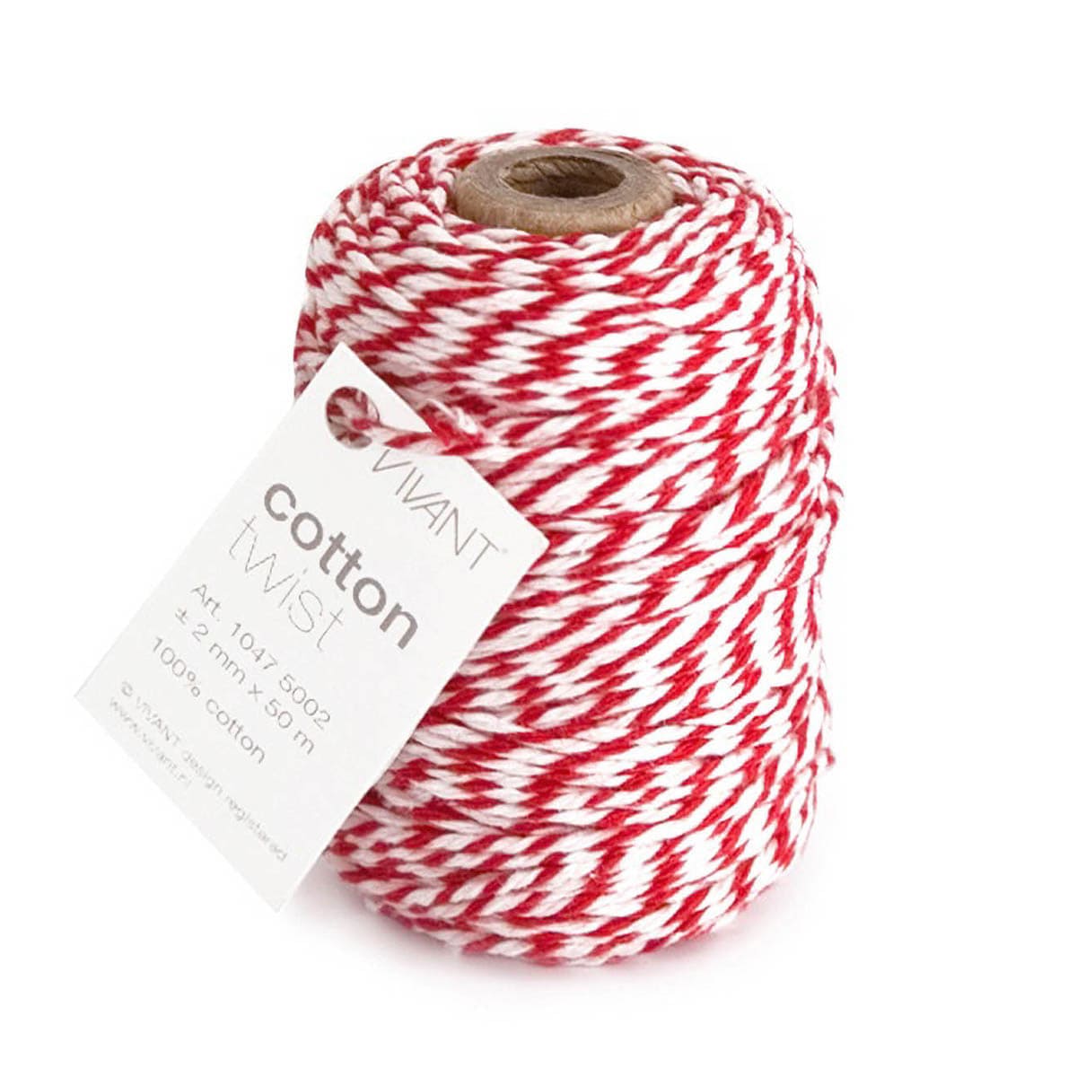 Vivant Red and White Cotton Twine - 54 yards - Spellbinders Paper Arts