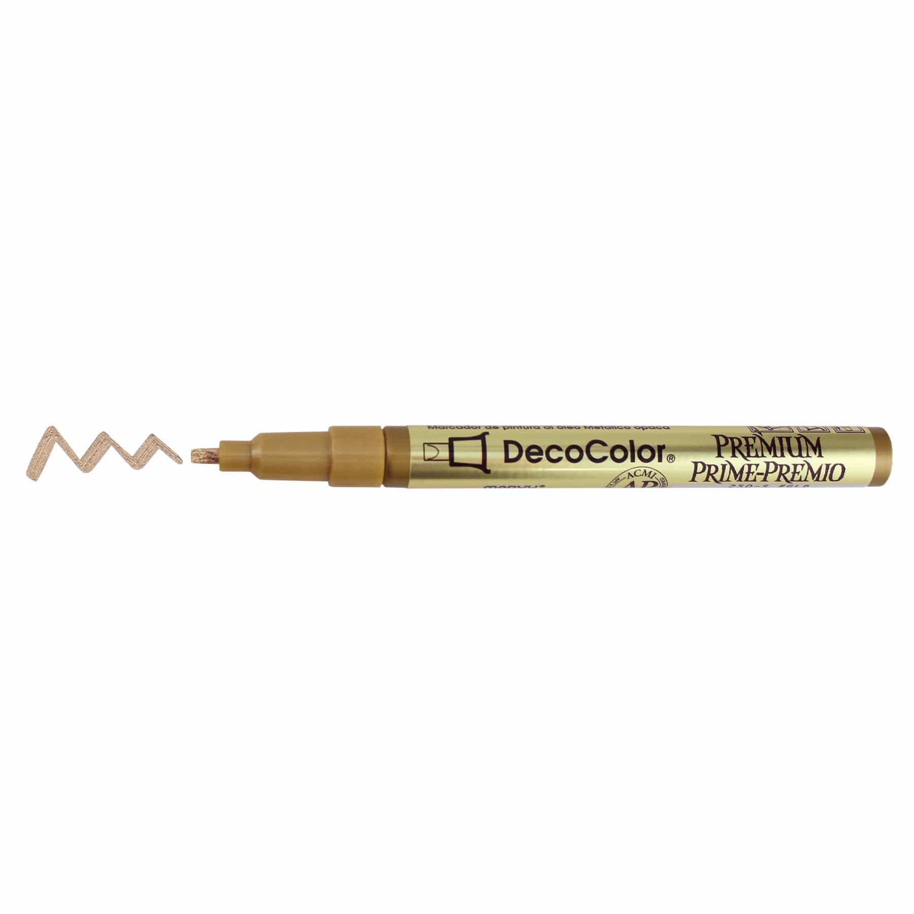 Marvy Uchida Acrylic Paint Markers, Chisel Tip, Gold, 2/Pack