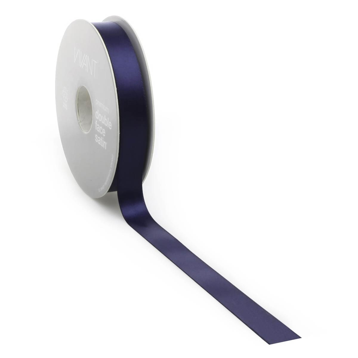 Vivant Double Face Satin Dark Blue Ribbon - 27Yards