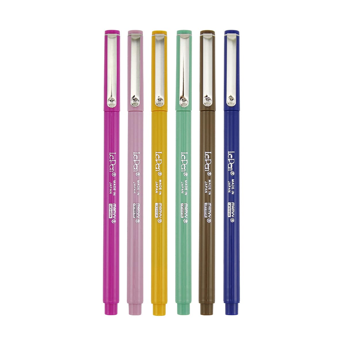  Le Pen Retro Colors 6 Piece Set, 0.3mm point : Office Products