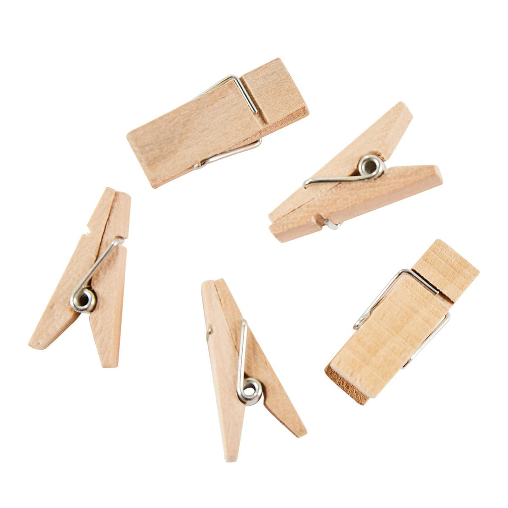 20 Pcs Colorful Clothespins Clothes Pins Wooden - Small Mini Clothespins  For Photos Pictures Crafts Color Close Pin Wood Clothing Chip Clip  Decorative