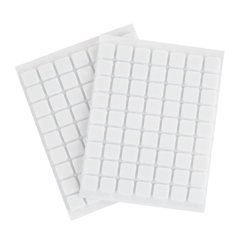 White Foam Adhesive Squares Large 1/2 in
