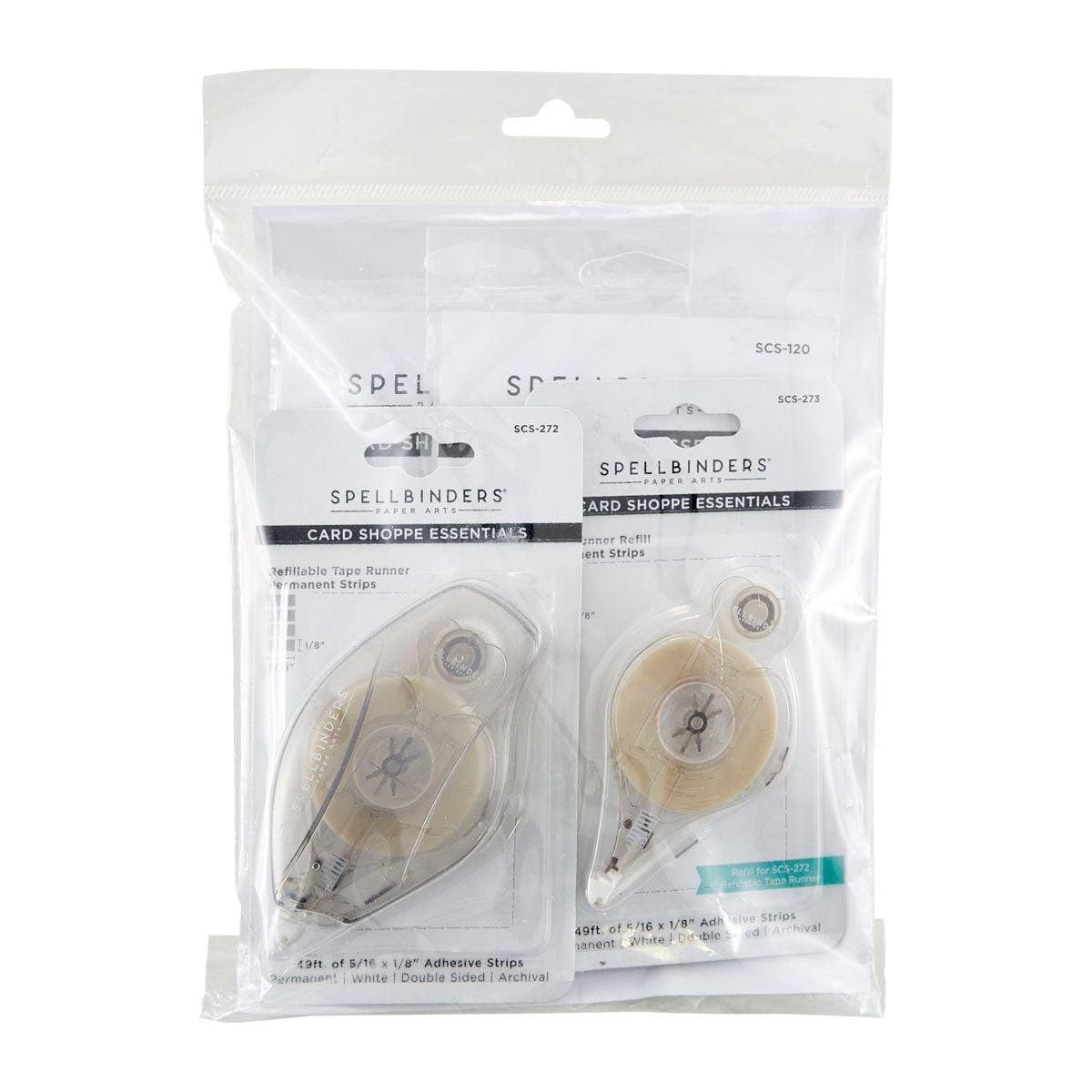 Adhesives Bundle - Tape Runner, Refill Strips, Small & Medium White Foam Squares