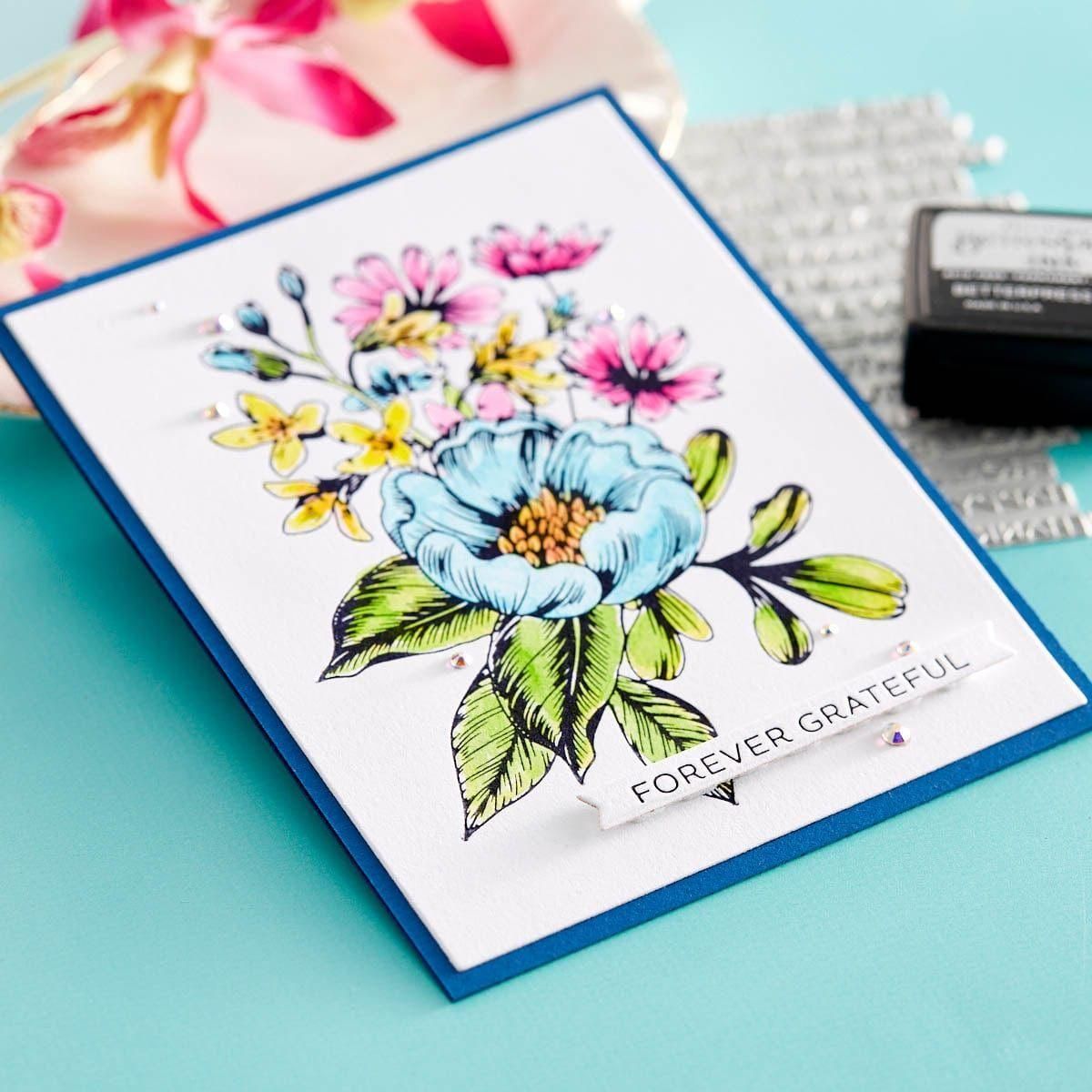 Always and Forever Sentiment Strips Press Plate & Die Set from the
