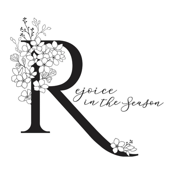 Floral R and Sentiment Press Plate