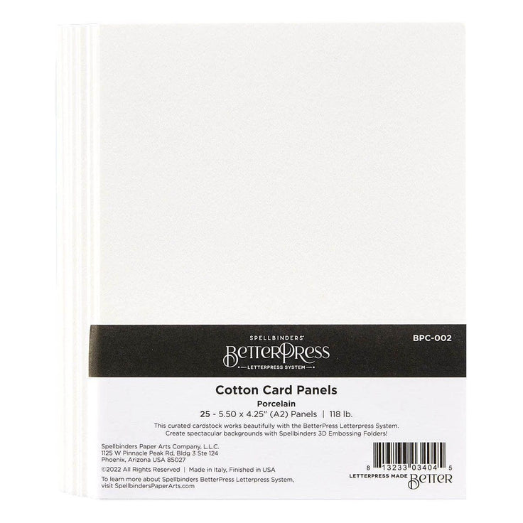 PORCELAIN BETTERPRESS A2 COTTON CARD PANELS PORCELAIN BETTERPRESS A2 COTTON CARD PANELS