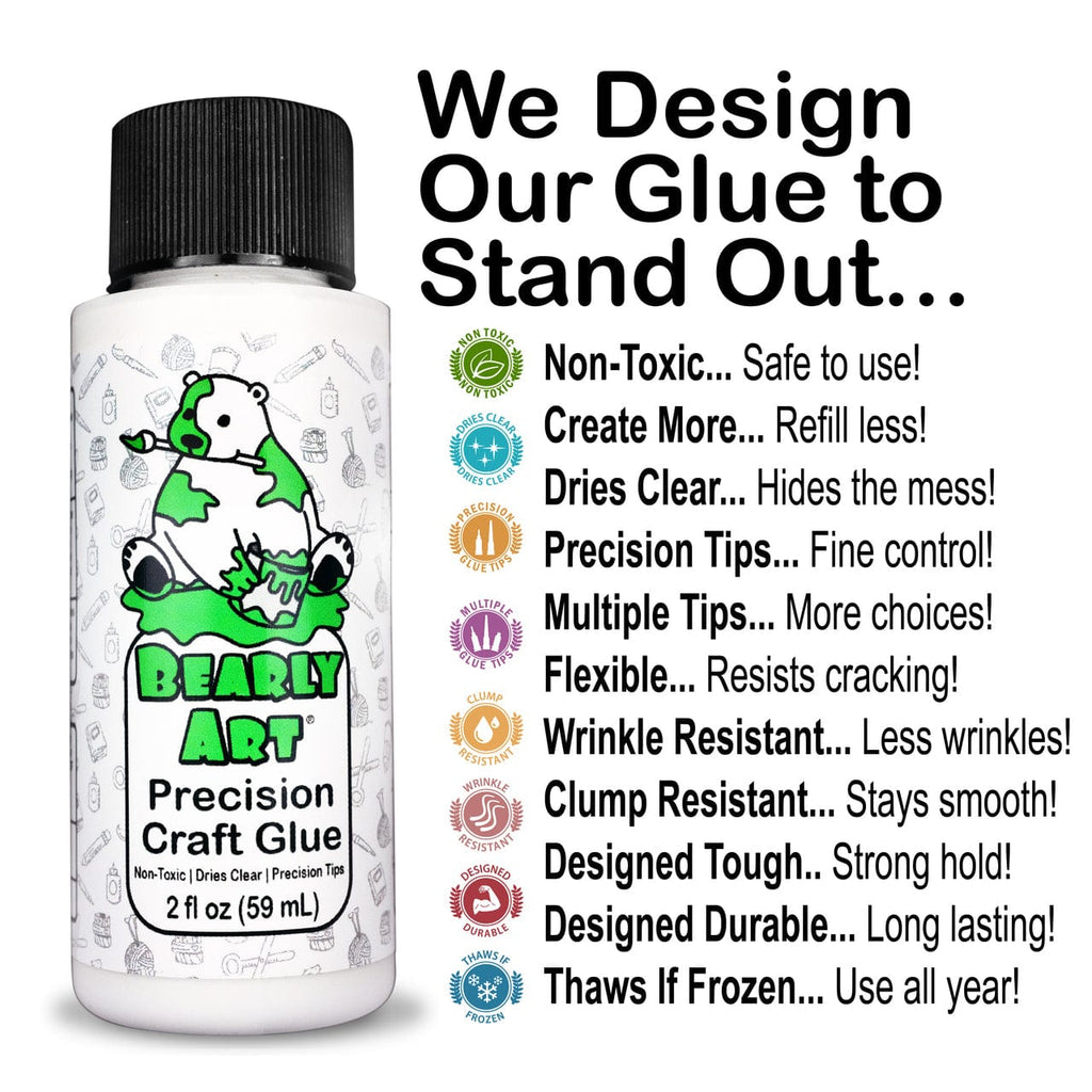 Scrappin' Goodtime - New!! New!! Bearly Art Glue! First scrapbook store to  carry this line. Check out the rubber tip to close. Yea!Small bottle(2oz)  $9.99 larger bottle (4oz) $14.99. Both include all