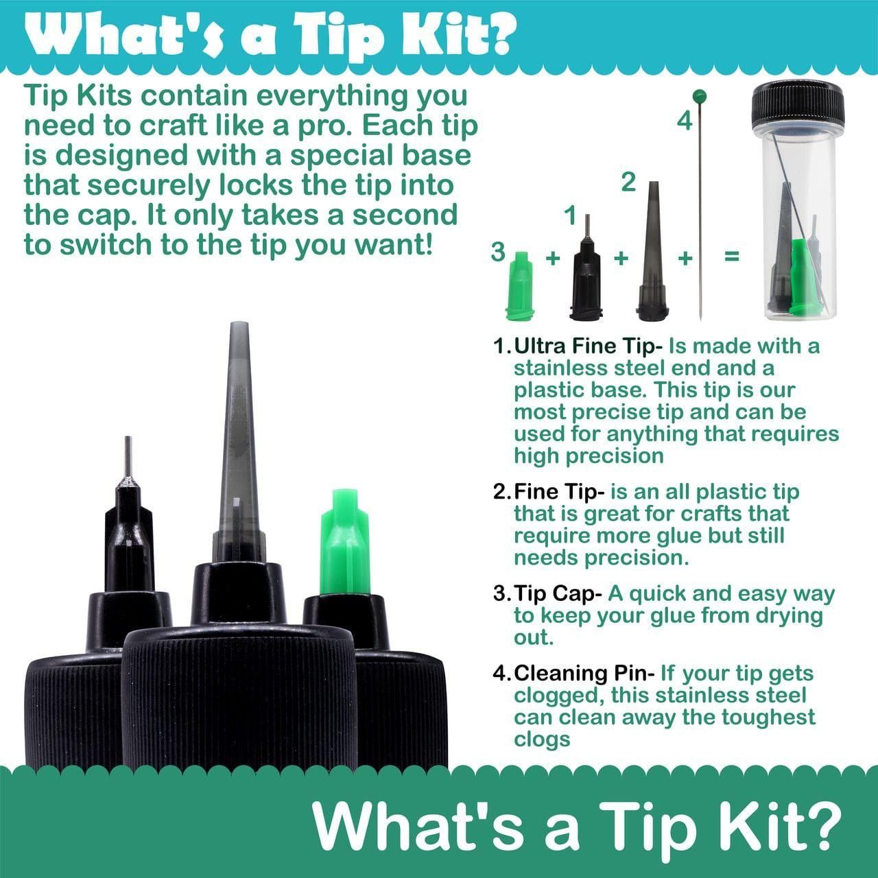 Bearly Art Mini 2 fl oz Precision Craft Glue + Tip Kit