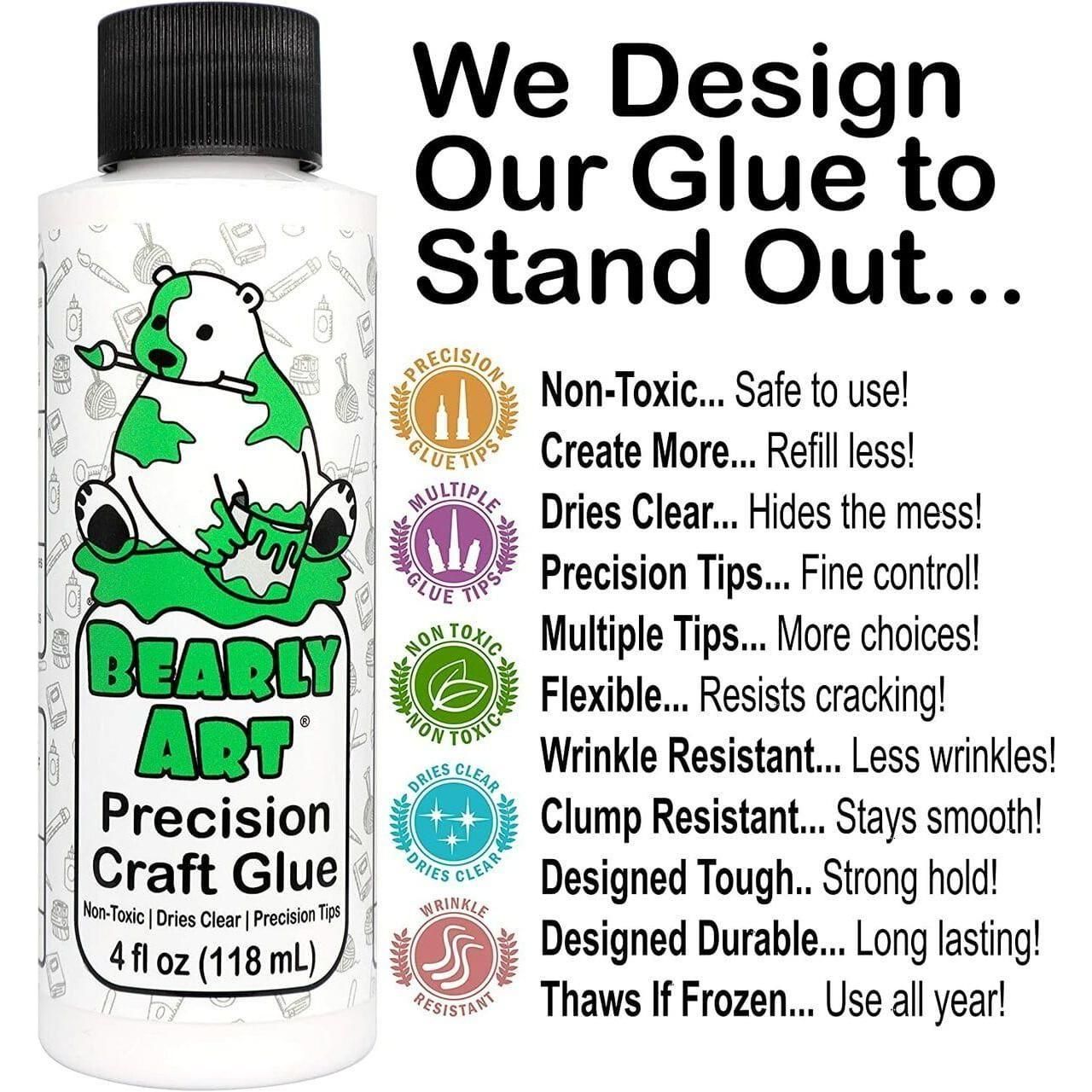 Bearly Art Original 4 oz. Precision Craft Glue + Tip Kit