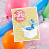 Balloon Party Animal Etched Dies from the Birthday Celebrations Collection (S3-450) time to party card. 