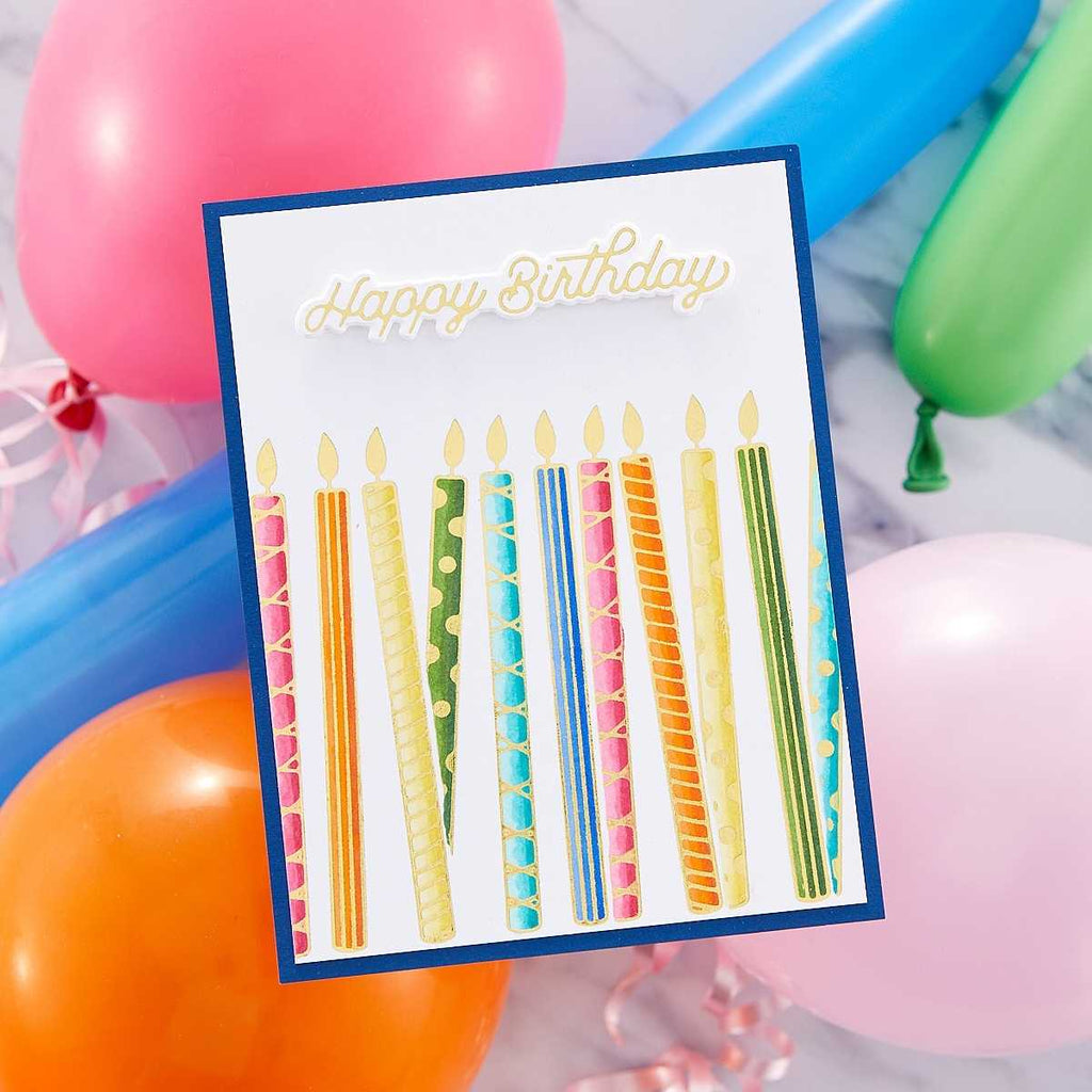 So Many Candles Glimmer Hot Foil Plates from the Birthday Celebrations Collection (GLP-323) project. 