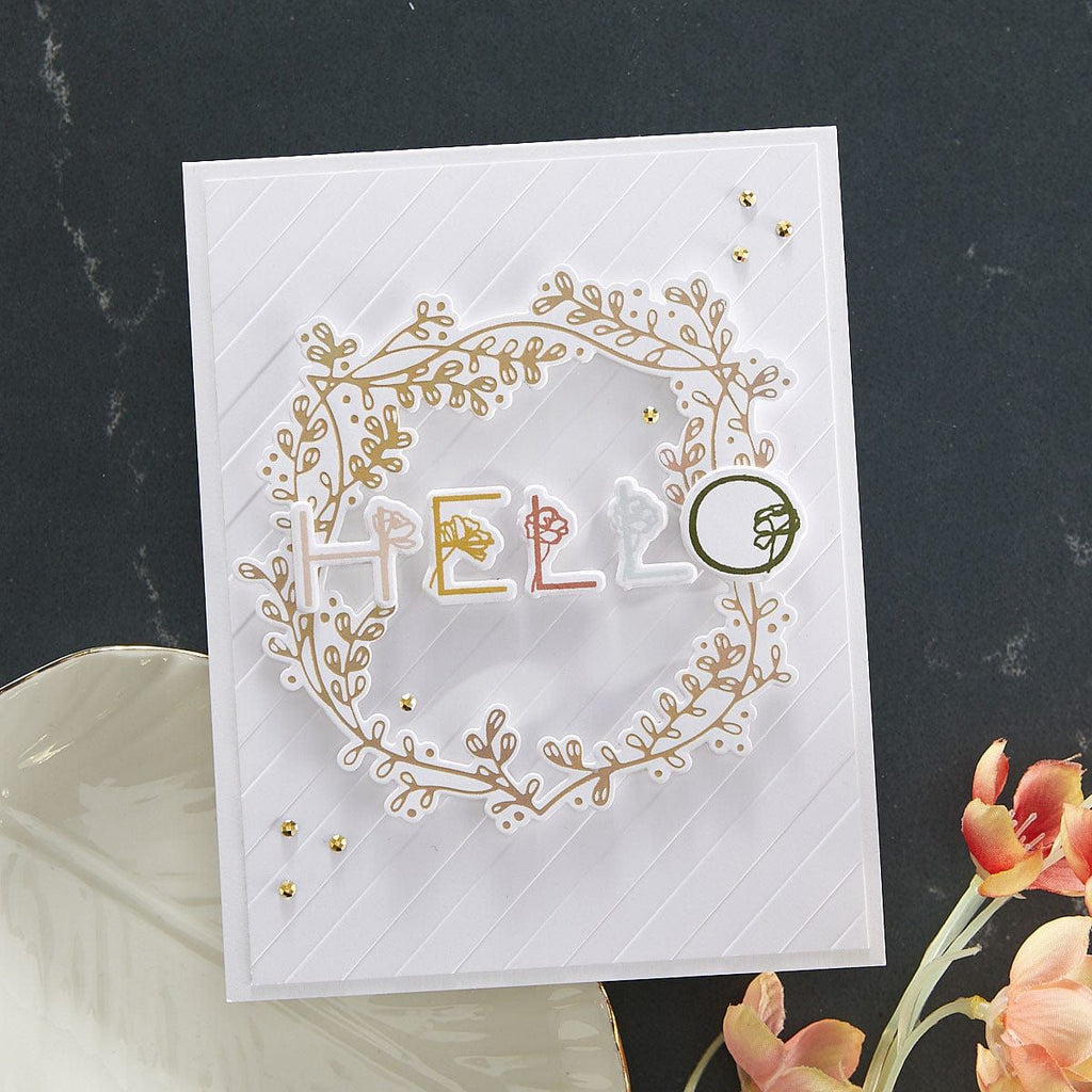 Color Outside the Lines - Coordinating Cutting Dies (S2-335) hello with glimmer project.