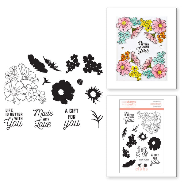 Hex Tile Stamps - Clear Stamp of the Month (CSOM-AUG21) Combo Product Image