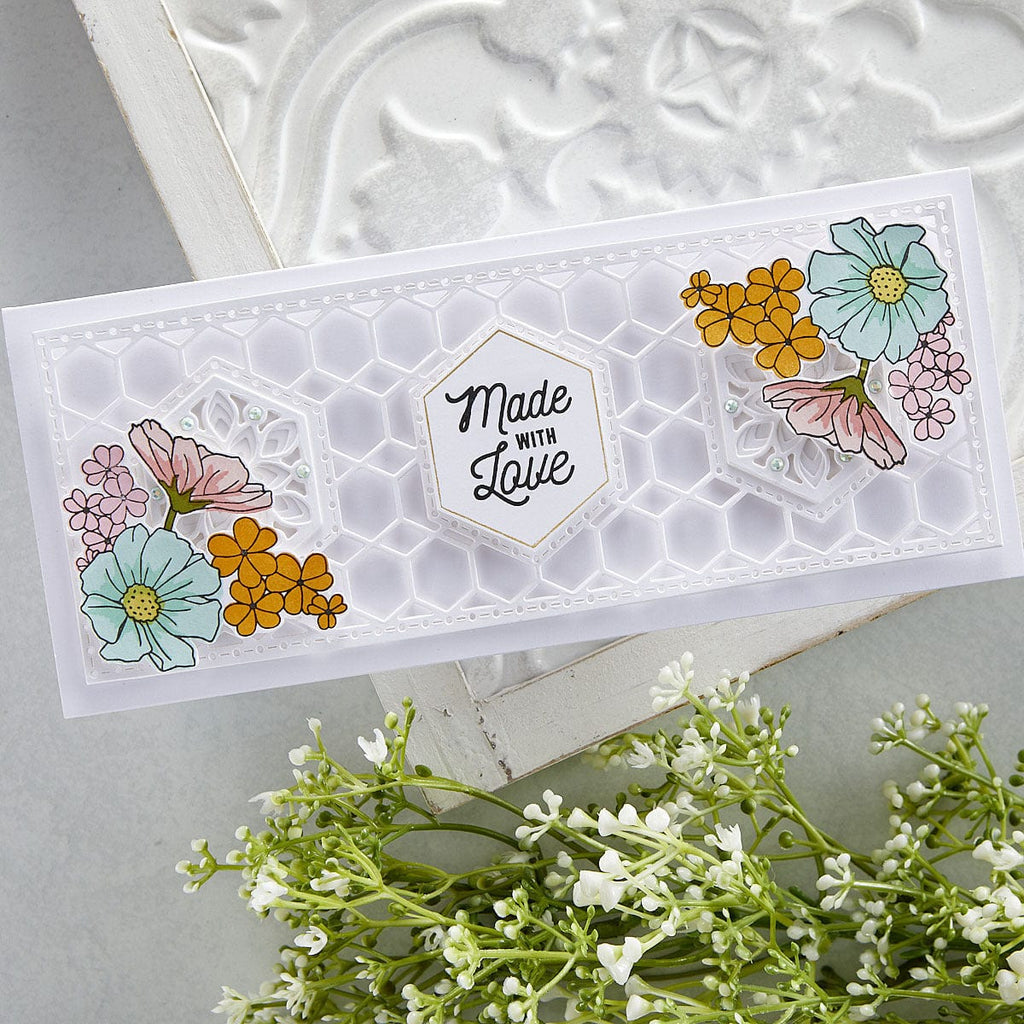 Hex Tile Stamps - Clear Stamp of the Month (CSOM-AUG21) Card Project 3