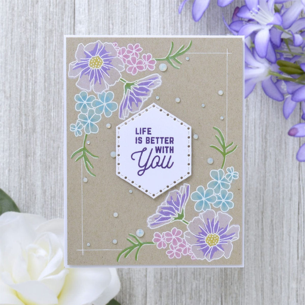Hex Tile Stamps - Clear Stamp of the Month (CSOM-AUG21) Card Project 5