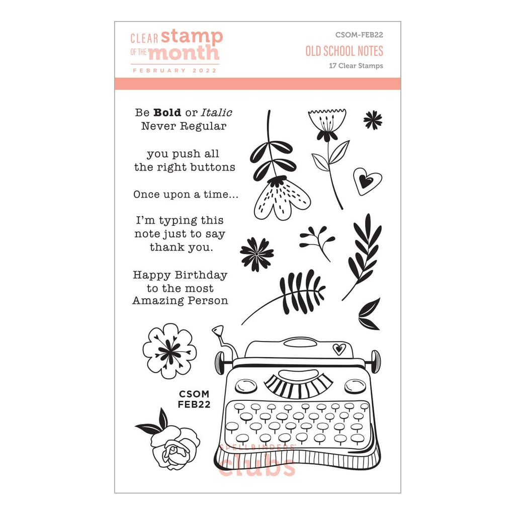 Clear Stamp of the Month (CSOM-FEB22) packaging. 